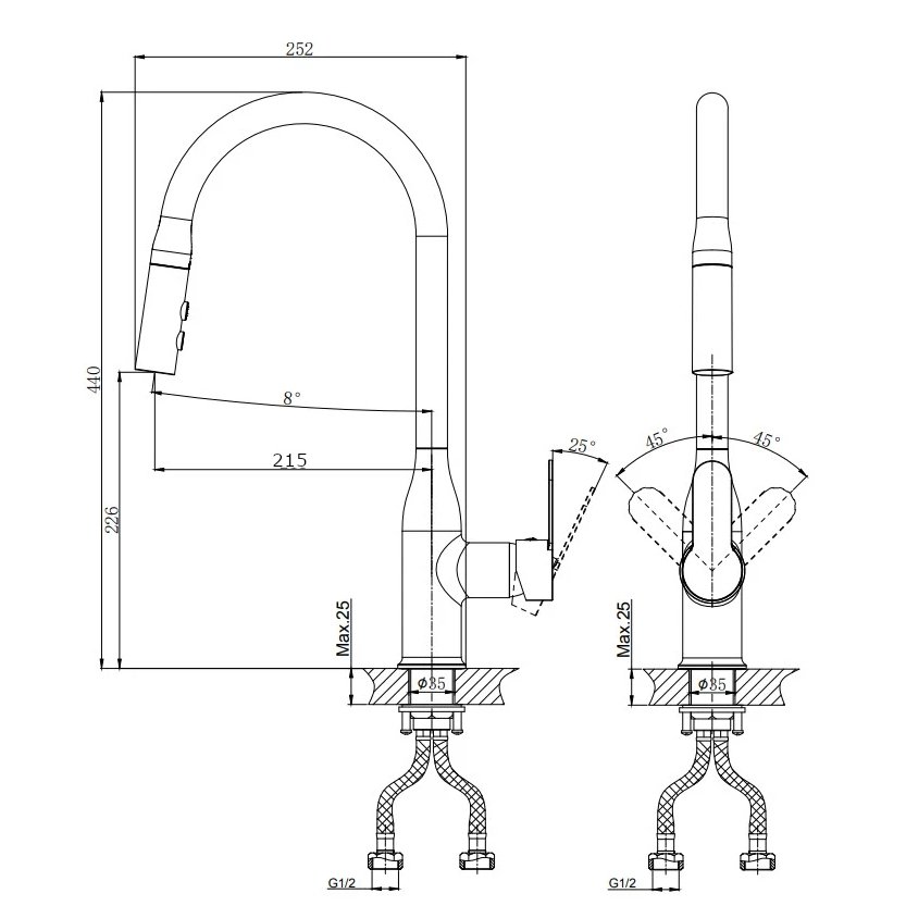 Смеситель для кухни RUSH Tenerife (TE2835-24) Смеситель для кухни RUSH Tenerife (TE2835-24)