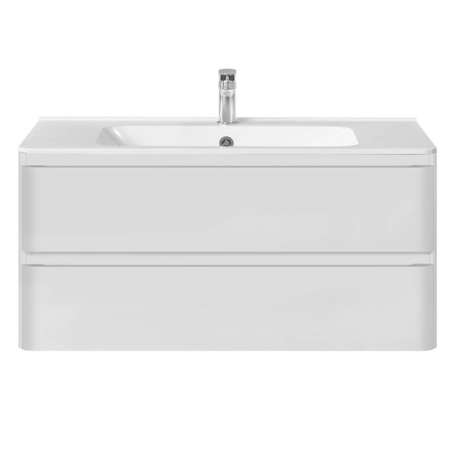 База под раковину Vico 1000 подвесная, 2 выкатных ящика soft close, G.White База под раковину Vico 1000 подвесная, 2 выкатных ящика soft close, G.White