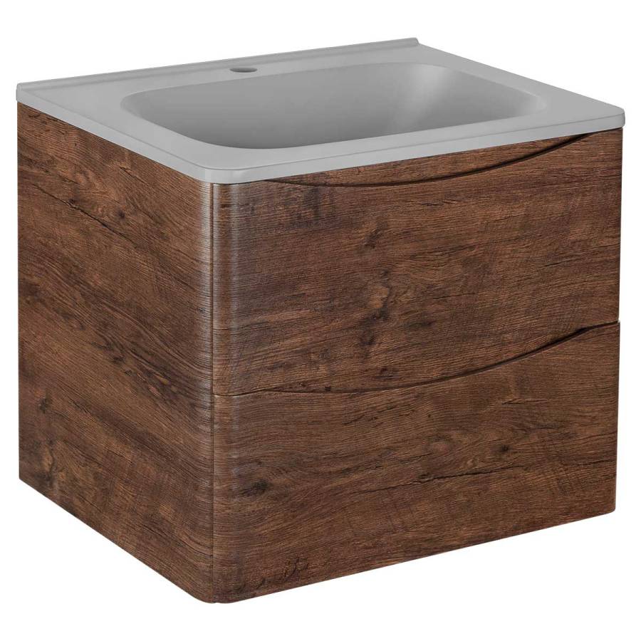 База под раковину Paola 600 подвесная, 2 выкатных ящика soft close, R.Wood База под раковину Paola 600 подвесная, 2 выкатных ящика soft close, R.Wood