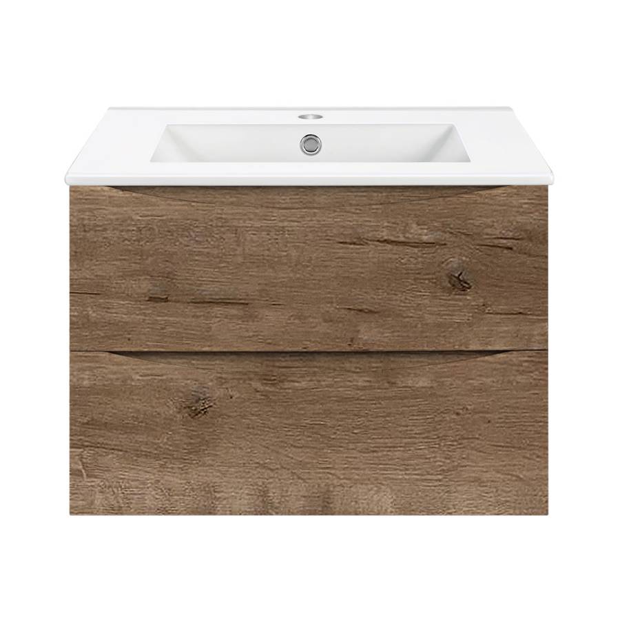 База под керамическую раковину Mia 600 подвесная, 2 выкатных ящика soft close, V.Oak База под керамическую раковину Mia 600 подвесная, 2 выкатных ящика soft close, V.Oak