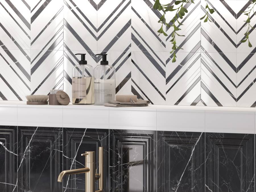 Плитка Meissen Keramik Gatsby белый 25x75 GTU051 Плитка Meissen Keramik Gatsby белый 25x75 GTU051