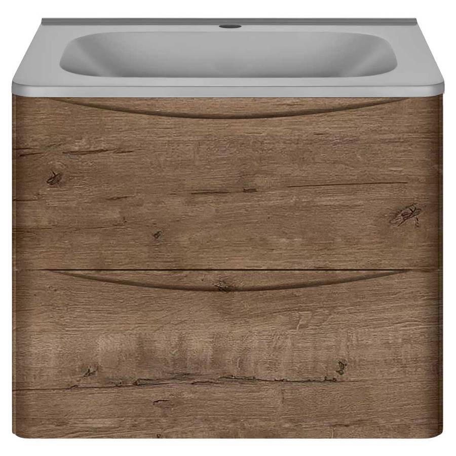 База под раковину Paola 600 подвесная, 2 выкатных ящика soft close, V.Oak База под раковину Paola 600 подвесная, 2 выкатных ящика soft close, V.Oak