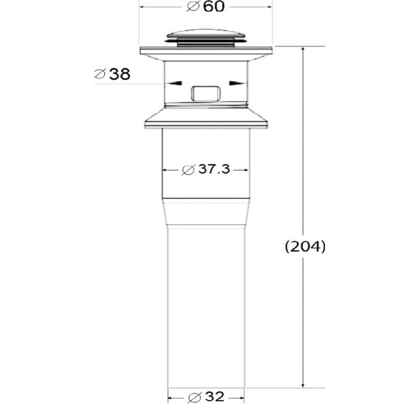 BB-PCU-02-IN Донный клапан для накладных раковин с системой Клик-клак с переливом, нержавеющая сталь, сатин BB-PCU-02-IN Донный клапан для накладных раковин с системой Клик-клак с переливом, нержавеющая сталь, сатин