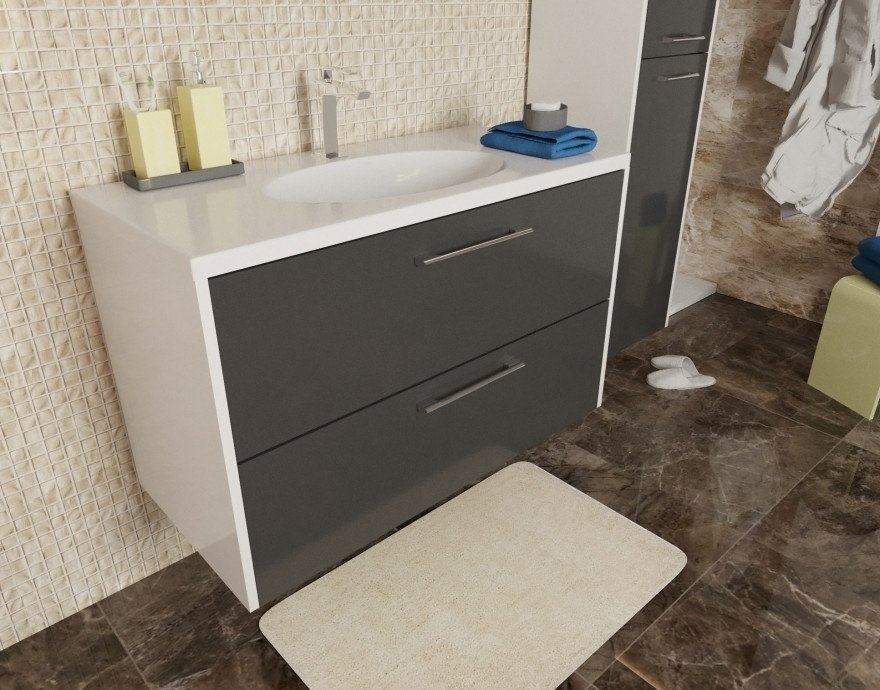 Тумба подвесная под умывальник Vegas 1000х450 2 ящика (ШхГхВ) 998х446х607 Тумба подвесная под умывальник Vegas 1000х450 2 ящика (ШхГхВ) 998х446х607