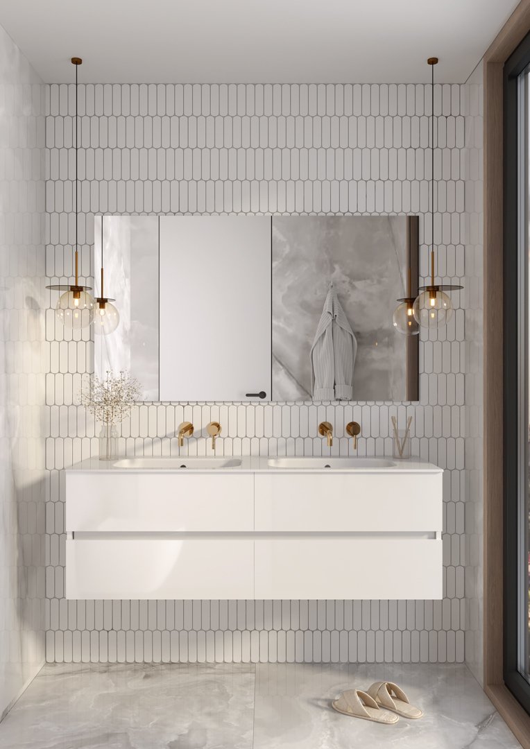 Тумба без раковины Vallessi 140*46cm  Белый глянец 4 полки 837-140-W Boheme Тумба без раковины Vallessi 140*46cm  Белый глянец 4 полки 837-140-W Boheme