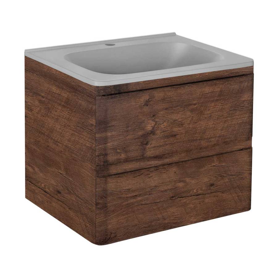 База под раковину Vico 600 подвесная, 2 выкатных ящика soft close, R.Wood База под раковину Vico 600 подвесная, 2 выкатных ящика soft close, R.Wood