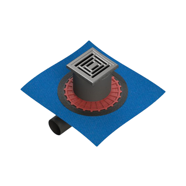 Душевой трап Square 15x15 см, горизонтальный, матовый хром Душевой трап Square 15x15 см, горизонтальный, матовый хром