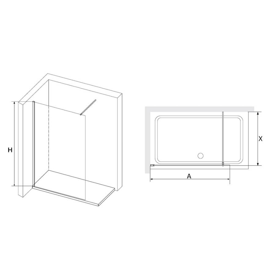 Душевая перегородка RGW WA-10G 900 Душевая перегородка RGW WA-10G 900
