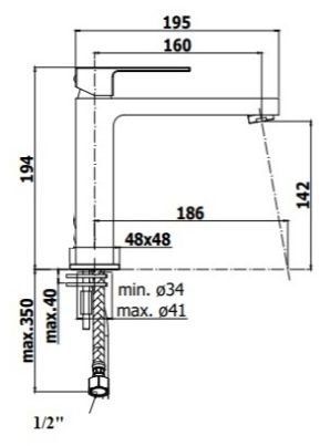 Смеситель для раковины Paffoni Elle EL074NO черный матовый