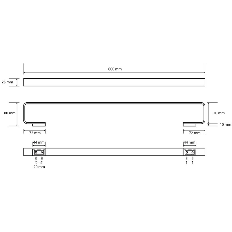 Полотенцедержатель Bemeta Solo 139104412 Хром, 800 mm Полотенцедержатель Bemeta Solo 139104412 Хром, 800 mm