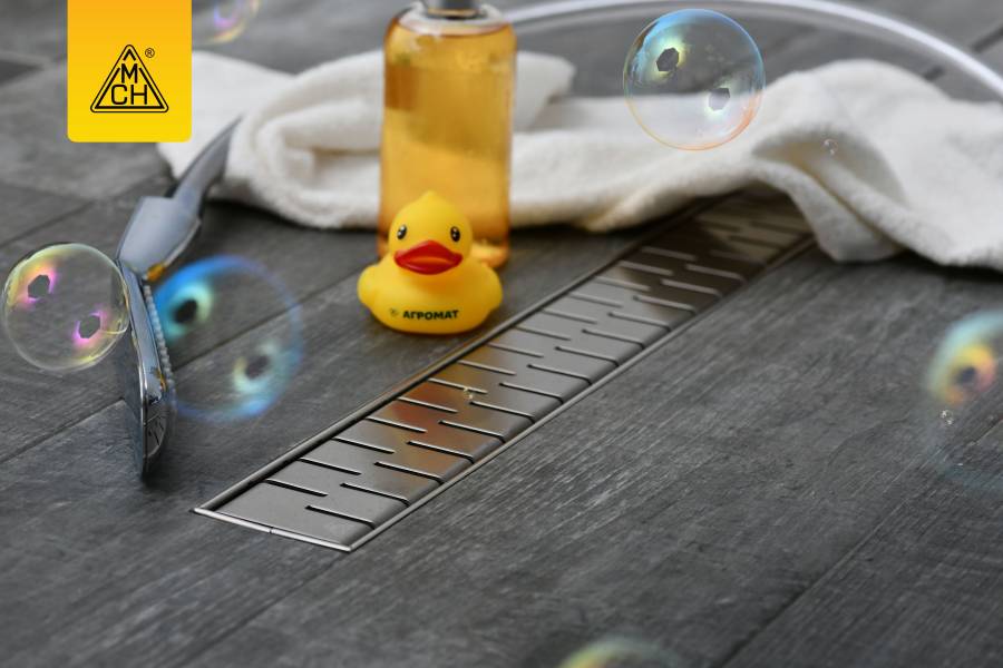 Душевой лоток 35 см Creto Snake CRE-350 SH с решеткой, хром Душевой лоток 35 см Creto Snake CRE-350 SH с решеткой, хром