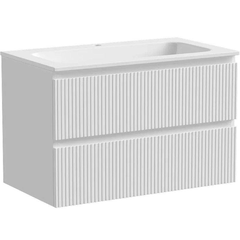 Тумба подвесная SANCOS Snob T 790х445х500, c двумя ящиками оснащенными доводчиками, Bianco, арт.SNT80W Тумба подвесная SANCOS Snob T 790х445х500, c двумя ящиками оснащенными доводчиками, Bianco, арт.SNT80W