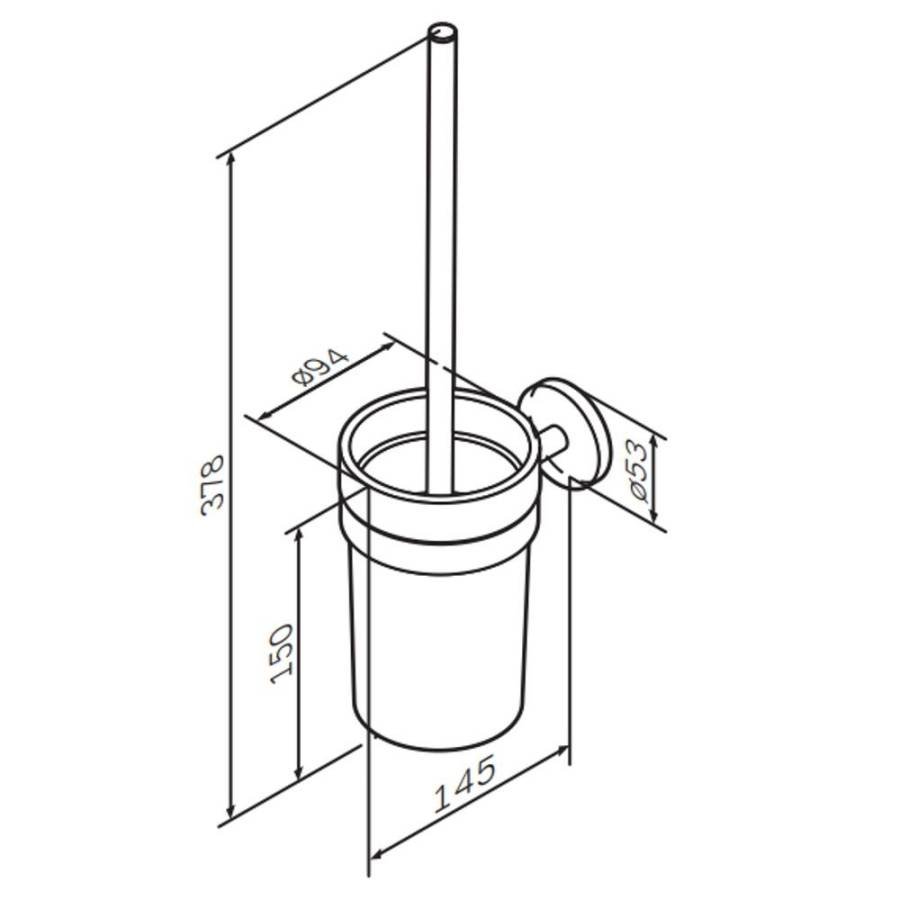 Стойка с туалетной щеткой, розовое золото A85A33344 Стойка с туалетной щеткой, розовое золото A85A33344
