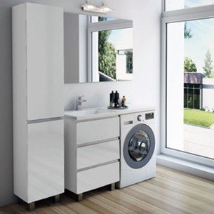 Тумба напольная ФР-00002269 Dallas Luxe под умывальник белая (ш-86см*в-64,8см*г-47,6см) 3 ящика, шт Тумба напольная ФР-00002269 Dallas Luxe под умывальник белая (ш-86см*в-64,8см*г-47,6см) 3 ящика, шт