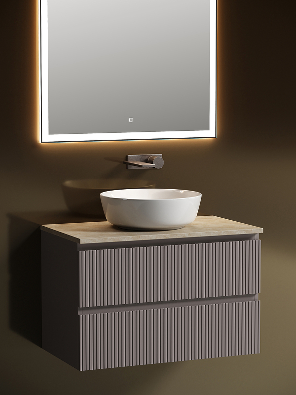 Тумба подвесная SANCOS Snob T 790х445х500, c двумя ящиками оснащенными доводчиками, Doha Soft, арт.SNT80SM Тумба подвесная SANCOS Snob T 790х445х500, c двумя ящиками оснащенными доводчиками, Doha Soft, арт.SNT80SM