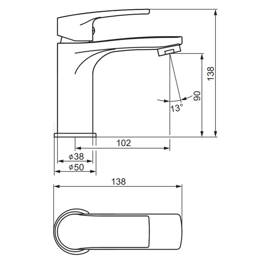 480210000 Eclipse 2.0, смеситель для умывальника, хром 480210000 Eclipse 2.0, смеситель для умывальника, хром