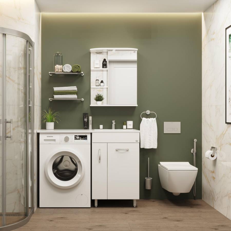 Тумба Onika Нави 60 напольная, под стиральную машину, белая (ум.Onika 120) Тумба Onika Нави 60 напольная, под стиральную машину, белая (ум.Onika 120)