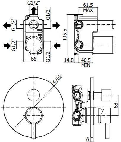 Смеситель для ванны Paffoni Stick SK018CR хром (с внутренней частью) Смеситель для ванны Paffoni Stick SK018CR хром (с внутренней частью)