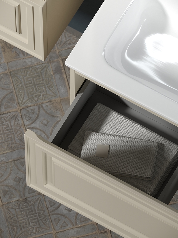 Тумба подвесная SANCOS Very 995х445х406, c одним  ящиком оснащенным доводчиками, правая , Beige Soft , арт.VR100RCE Тумба подвесная SANCOS Very 995х445х406, c одним  ящиком оснащенным доводчиками, правая , Beige Soft , арт.VR100RCE