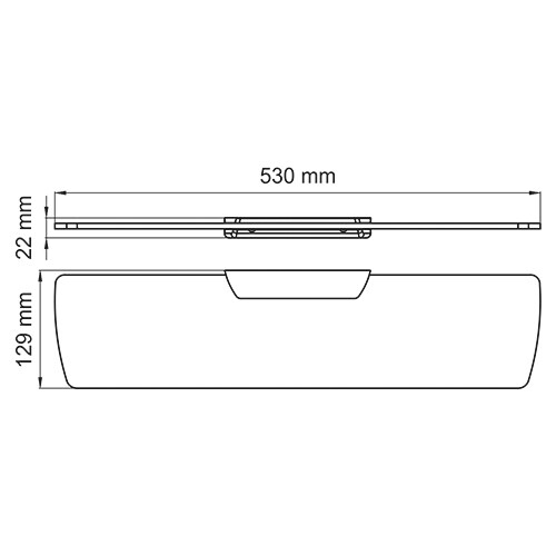 Glan K-5124 Полка стеклянная Glan K-5124 Полка стеклянная