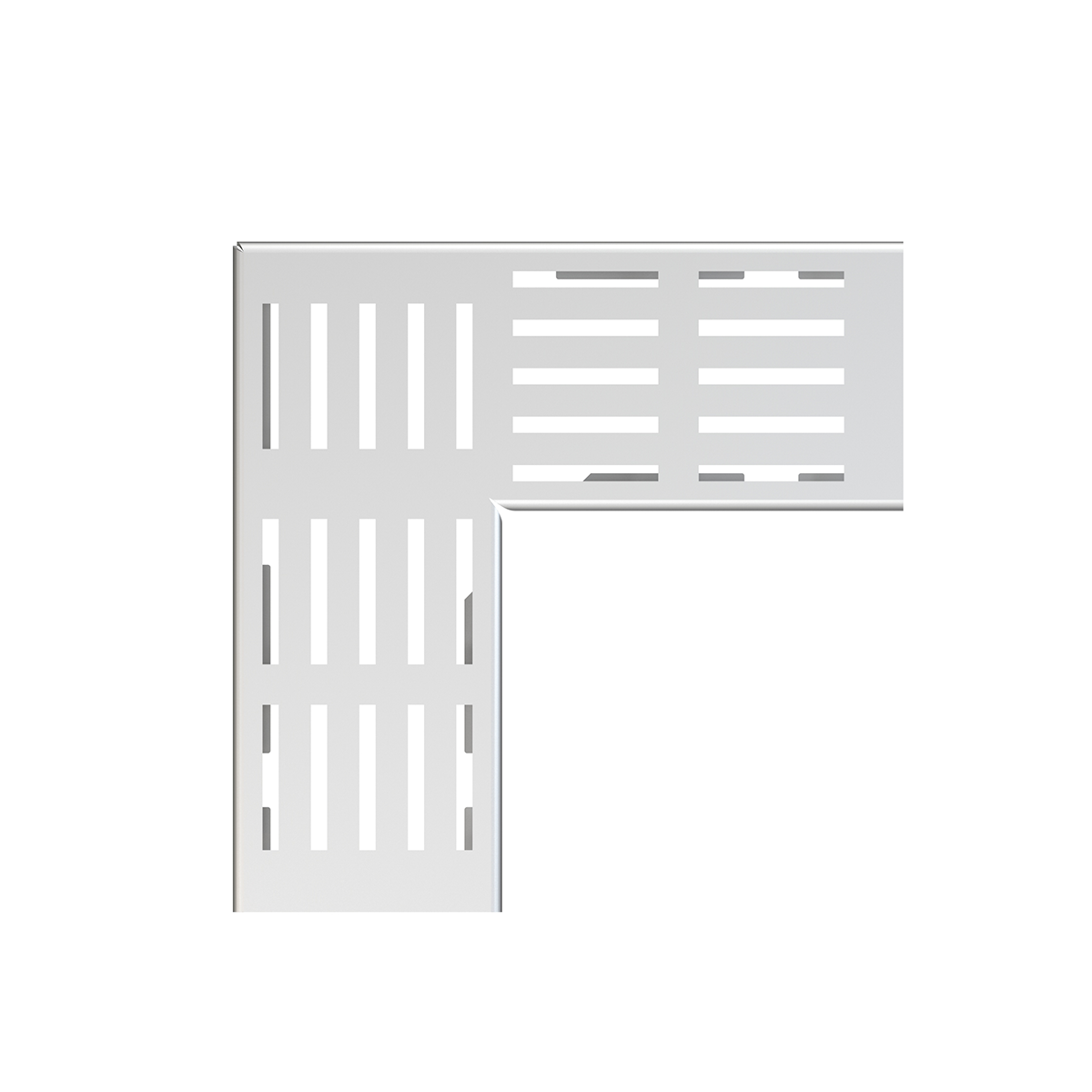 Решетка для дренажного углового желоба 100 мм, нержавеющая сталь Решетка для дренажного углового желоба 100 мм, нержавеющая сталь