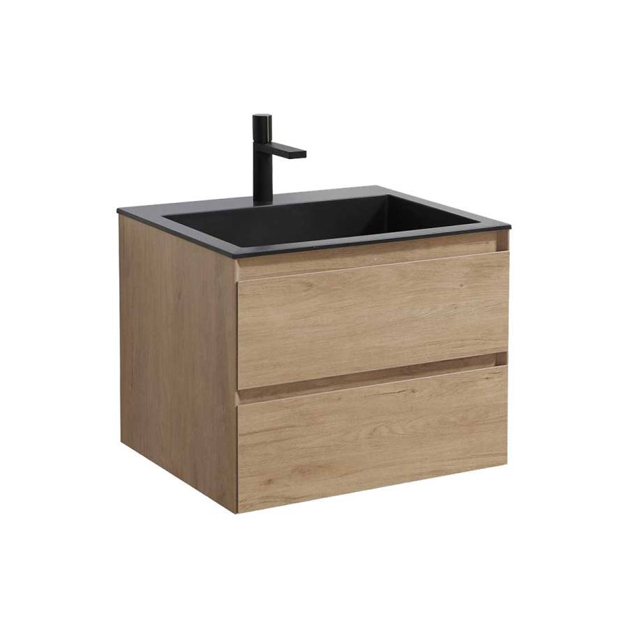 База под раковину Luka 600 подвесная, 2 выкатных ящика soft-close, N.Oak База под раковину Luka 600 подвесная, 2 выкатных ящика soft-close, N.Oak