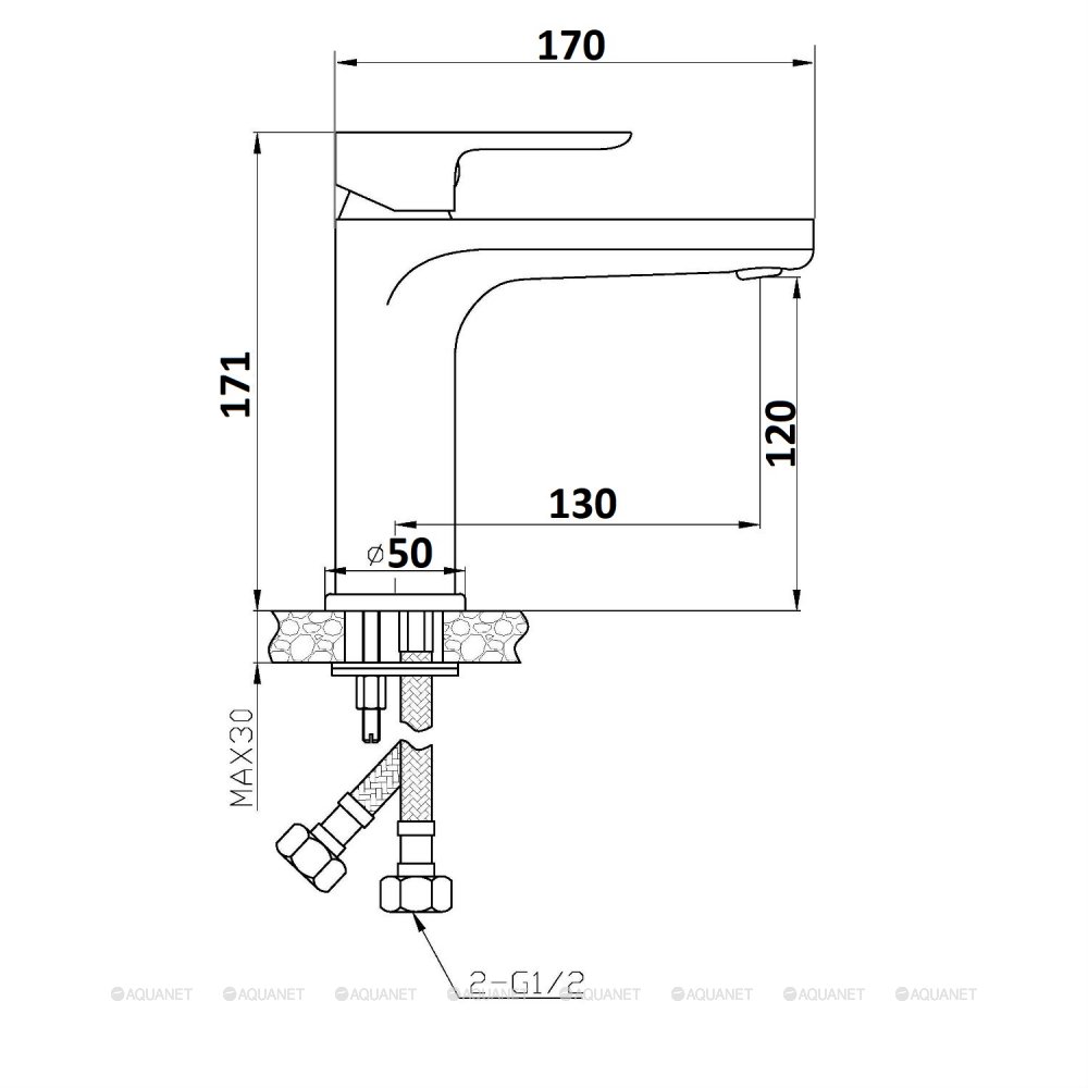 Смеситель для раковины Agger Gorgeous A0202100 Смеситель для раковины Agger Gorgeous A0202100
