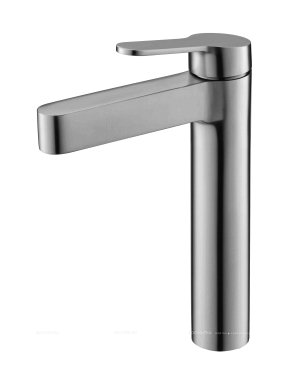 DELTA Смеситель для накладных раковин без донного клапана, нержавеющая сталь, исполнение сатин DEL-LMC-IN