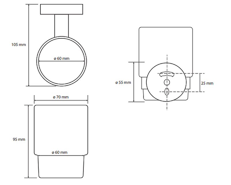 Держатель зубных щеток стакан Держатель зубных щеток стакан