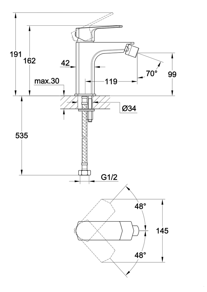 Смеситель WISLA для биде Смеситель WISLA для биде