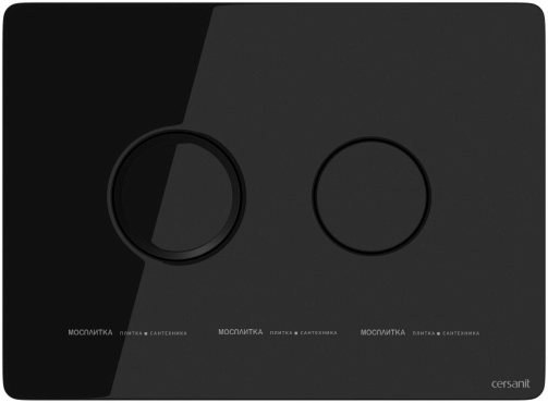Кнопка ACCENTO CIRCLE пневматическая черная глянцевая стекло Кнопка ACCENTO CIRCLE пневматическая черная глянцевая стекло