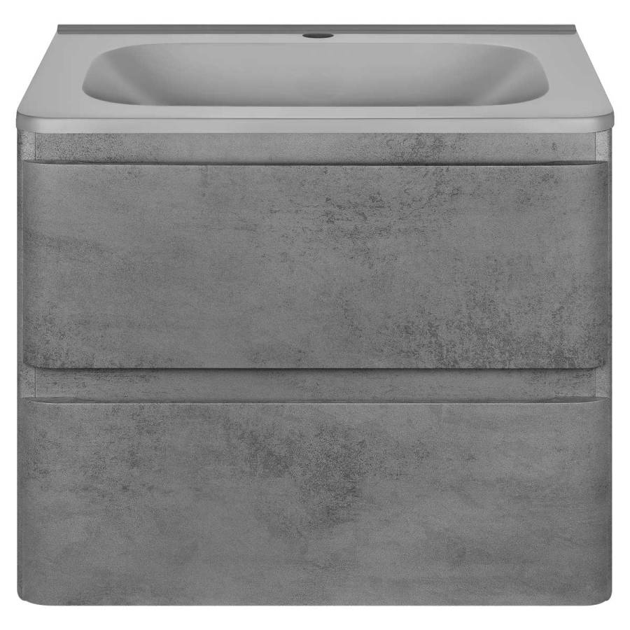 База под раковину Vico 600 подвесная, 2 выкатных ящика soft close, Beton База под раковину Vico 600 подвесная, 2 выкатных ящика soft close, Beton