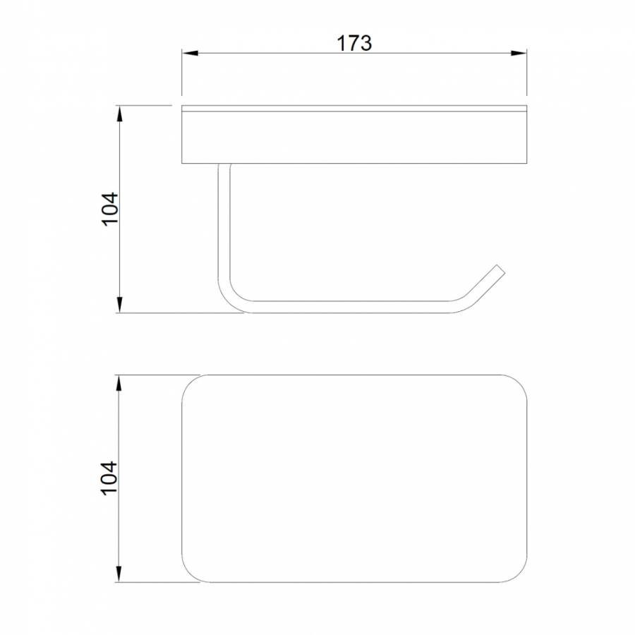 Бумагодержатель с полкой для телефона ABBER Westen AA1730G золото Бумагодержатель с полкой для телефона ABBER Westen AA1730G золото