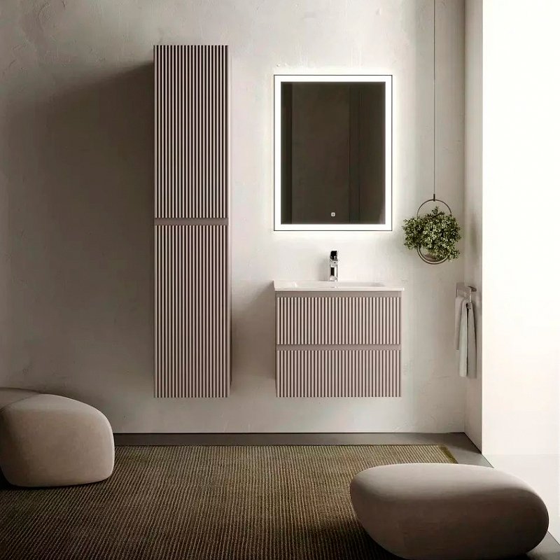 Тумба подвесная SANCOS Snob R 590х445х500, c двумя ящиками оснащенными доводчиками, Doha Soft, арт.SNR60SM Тумба подвесная SANCOS Snob R 590х445х500, c двумя ящиками оснащенными доводчиками, Doha Soft, арт.SNR60SM