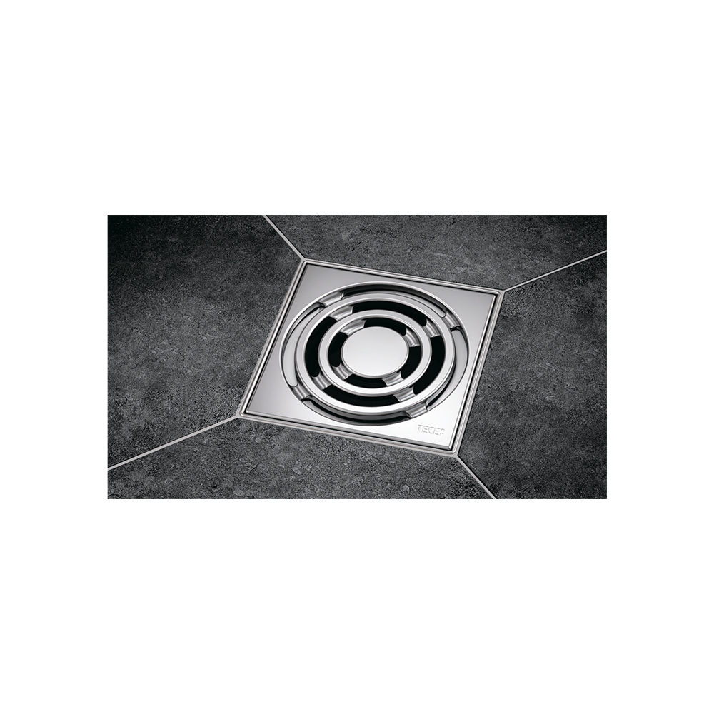 Комплект точечного трапа с сифоном DN 50 и декоративной решеткой Комплект точечного трапа с сифоном DN 50 и декоративной решеткой