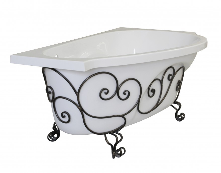 Кованая подставка для ванны "Грация" левая (патина) Кованая подставка для ванны "Грация" левая (патина)