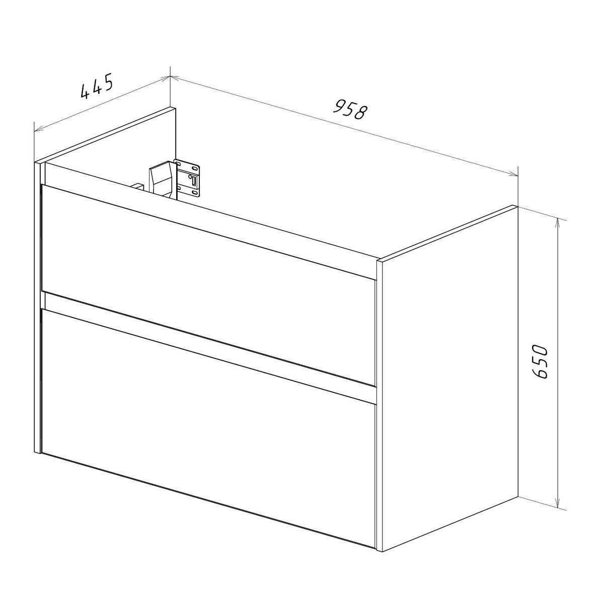 Тумба Lemark COMBI 100см под 1 раковину, подвесная/напольная, 2 ящика, цвет планки: Чёрный, цвет корпуса, фасада: Белый глянец Тумба Lemark COMBI 100см под 1 раковину, подвесная/напольная, 2 ящика, цвет планки: Чёрный, цвет корпуса, фасада: Белый глянец