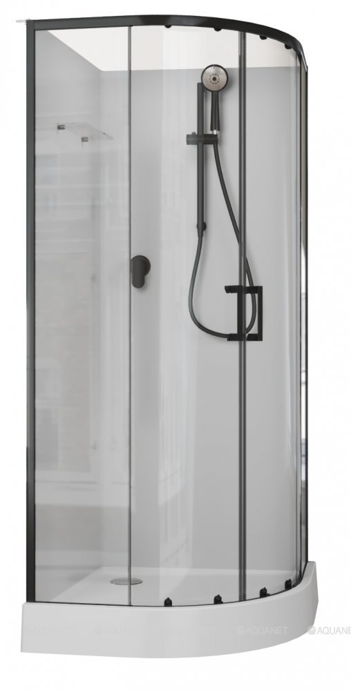 Душевая кабина Aquanet Passion EVO 100R Black 100x100 Душевая кабина Aquanet Passion EVO 100R Black 100x100