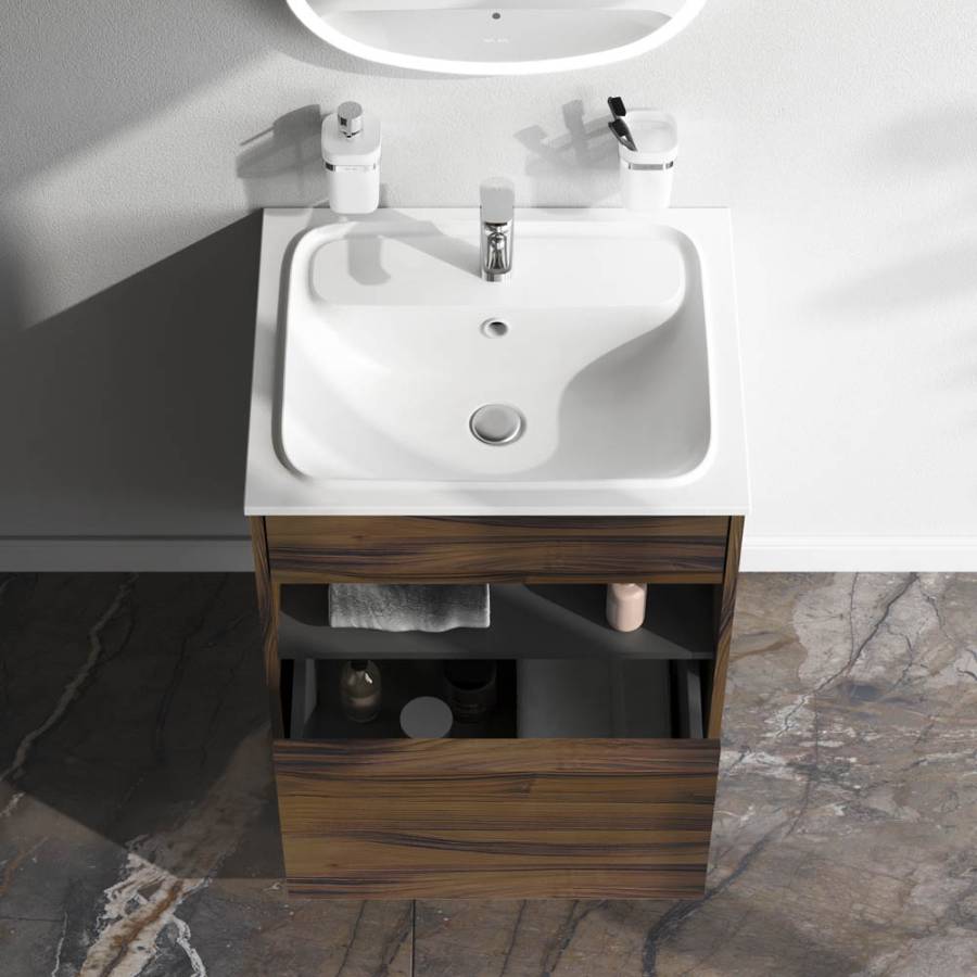 База под раковину с нишей и 1 ящиком, 60 см, дуб крафт, универсальная M8FFUX0601OF База под раковину с нишей и 1 ящиком, 60 см, дуб крафт, универсальная M8FFUX0601OF