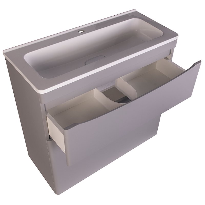 Тумба напольная Creto Oro 80 см 24-ST80-GR серый люкс Тумба напольная Creto Oro 80 см 24-ST80-GR серый люкс