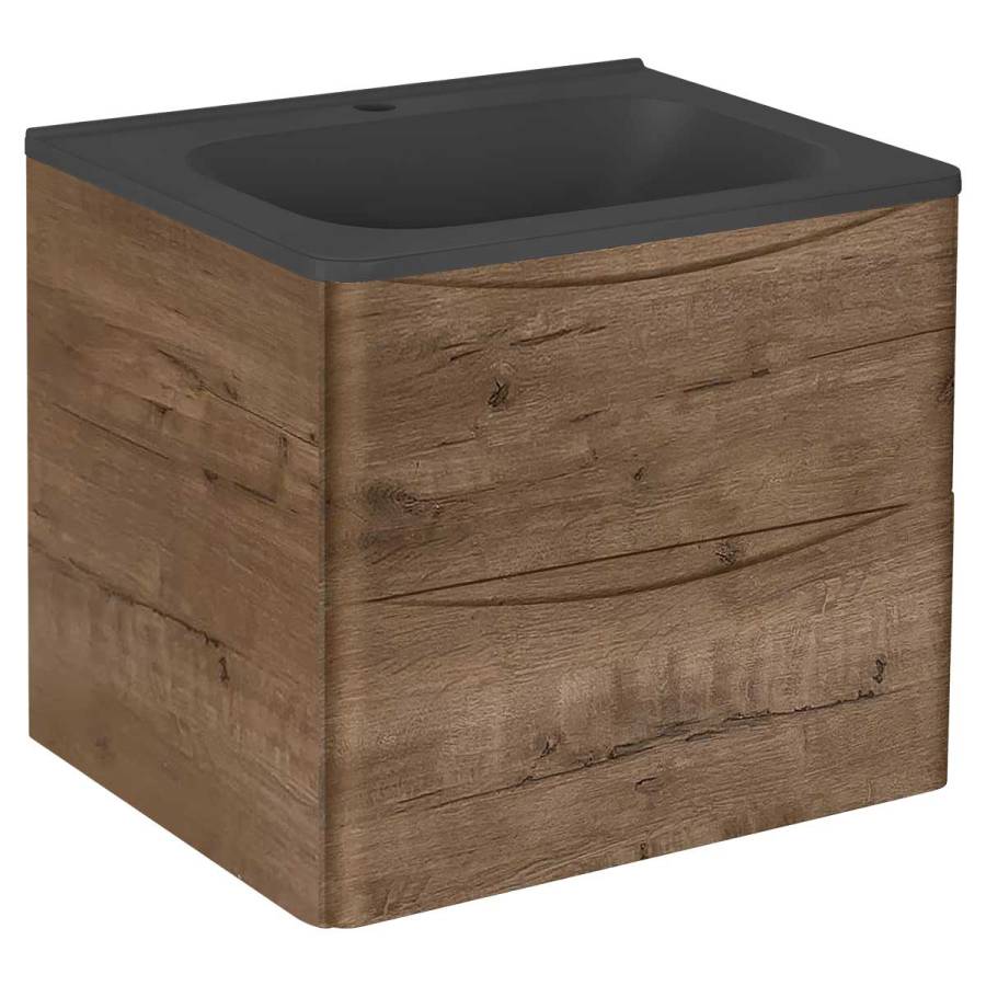 База под раковину Paola 600 подвесная, 2 выкатных ящика soft close, V.Oak База под раковину Paola 600 подвесная, 2 выкатных ящика soft close, V.Oak