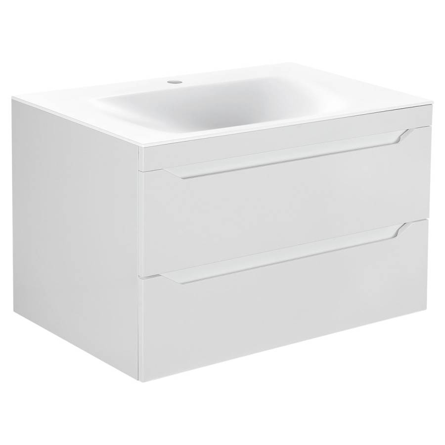 База под раковину Fine 800 подвесная, 2 выкатных ящика soft close, G.White База под раковину Fine 800 подвесная, 2 выкатных ящика soft close, G.White