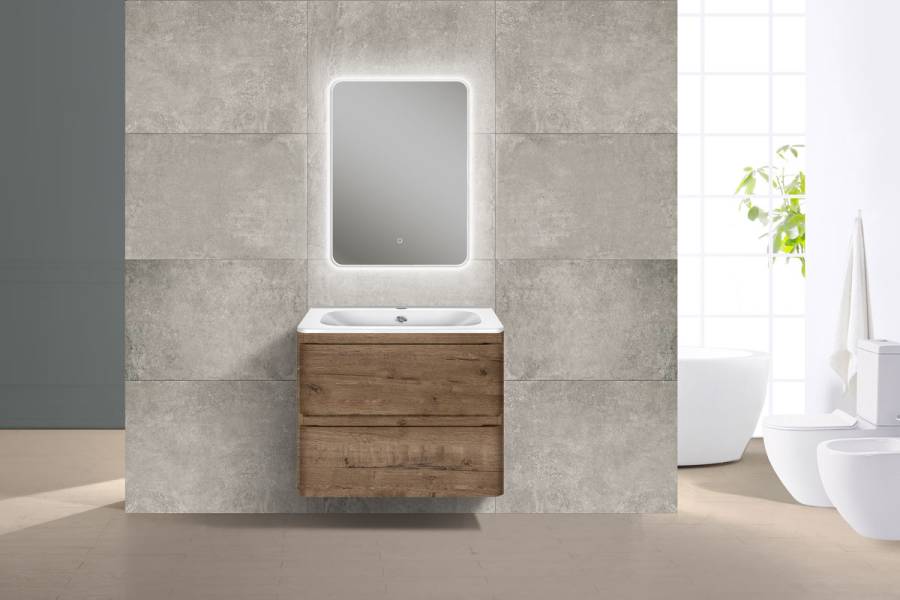 База под раковину Vico 600 подвесная, 2 выкатных ящика soft close, V.Oak База под раковину Vico 600 подвесная, 2 выкатных ящика soft close, V.Oak