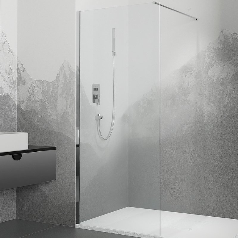 Душевая перегородка RGW Walk In WA-002 120 35100212-11 профиль Хром стекло прозрачное Душевая перегородка RGW Walk In WA-002 120 35100212-11 профиль Хром стекло прозрачное