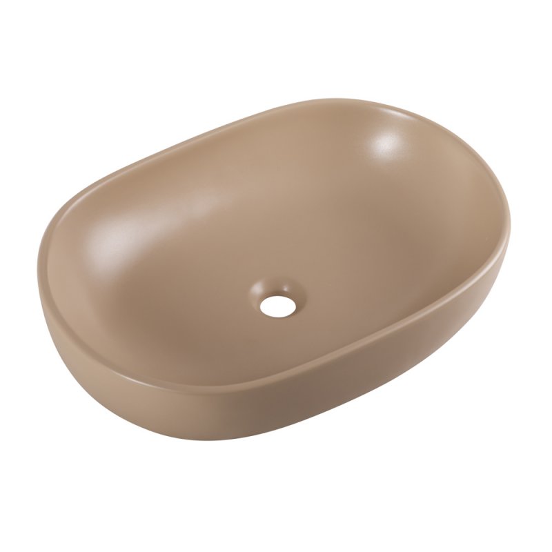 Раковина накладная керамическая, овальная, серая матовая, BB1084-H311, 600x420x140 Раковина накладная керамическая, овальная, серая матовая, BB1084-H311, 600x420x140