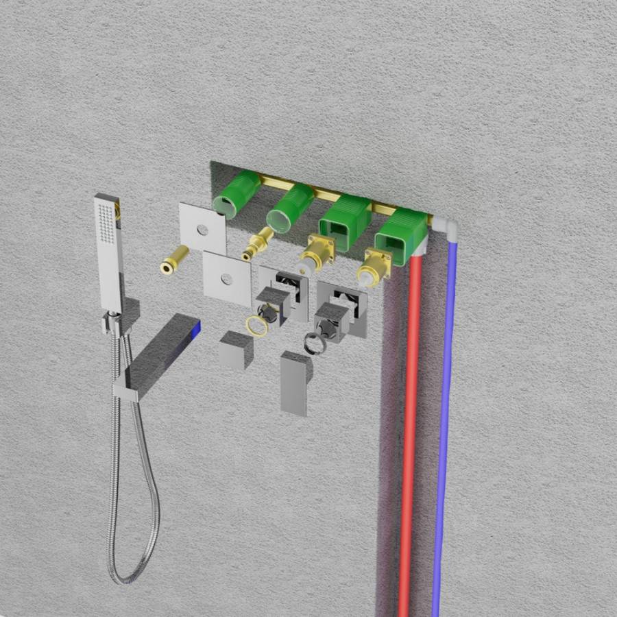 Смеситель TIMO Saona 2324/03YSM для ванны скрытого монтажа с термостатом, черный матовый Смеситель TIMO Saona 2324/03YSM для ванны скрытого монтажа с термостатом, черный матовый