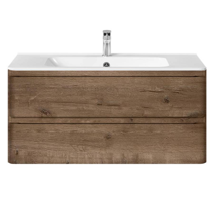 База под раковину Vico 1000 подвесная, 2 выкатных ящика soft close, V.Oak База под раковину Vico 1000 подвесная, 2 выкатных ящика soft close, V.Oak