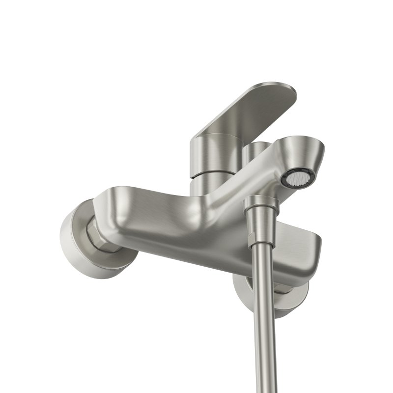 STYLUS-VD-BORO Смеситель для ванны и душа однорычажный в комплекте с ручным душем, шлангом и держателем, брашированное золото STYLUS-VD-BORO Смеситель для ванны и душа однорычажный в комплекте с ручным душем, шлангом и держателем, брашированное золото