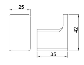 Крючок одинарный Timo Selene Black 14011/03