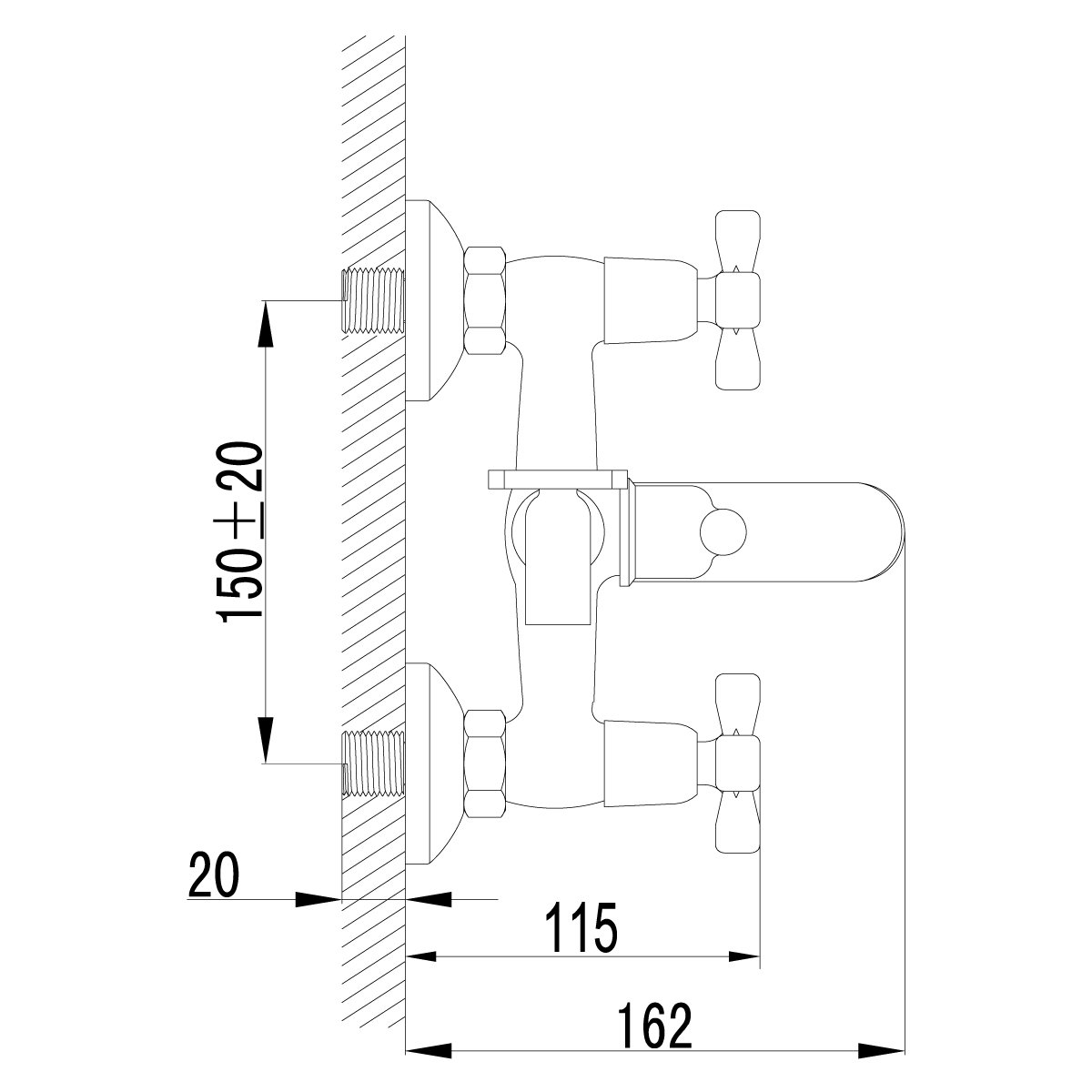 Смеситель Lemark Benefit LM2502C для ванны Смеситель Lemark Benefit LM2502C для ванны